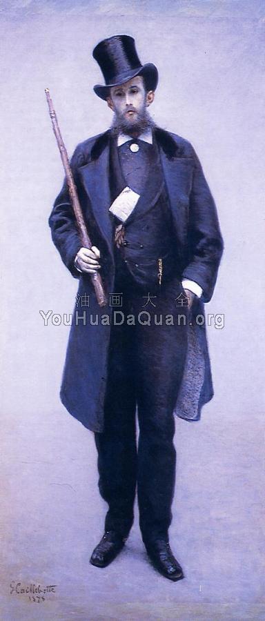 Portrait of Paul Hugot - 古斯塔夫·卡里伯特